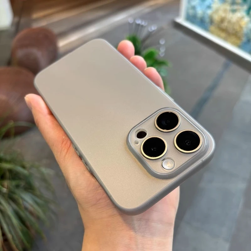 飞虎胜超薄磨砂钛原色适用于苹果17promax手机壳iPhone16/15软胶