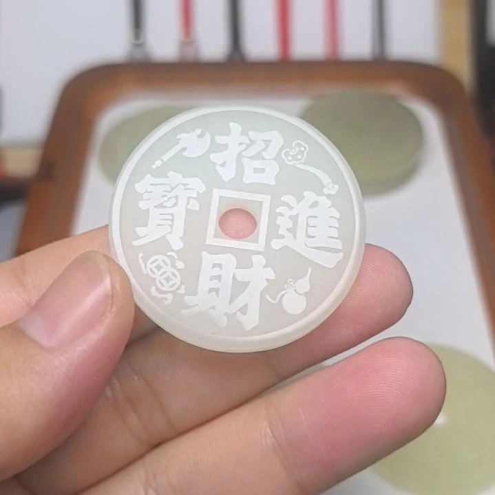 @***王蛇纹石玉未镶嵌颈饰