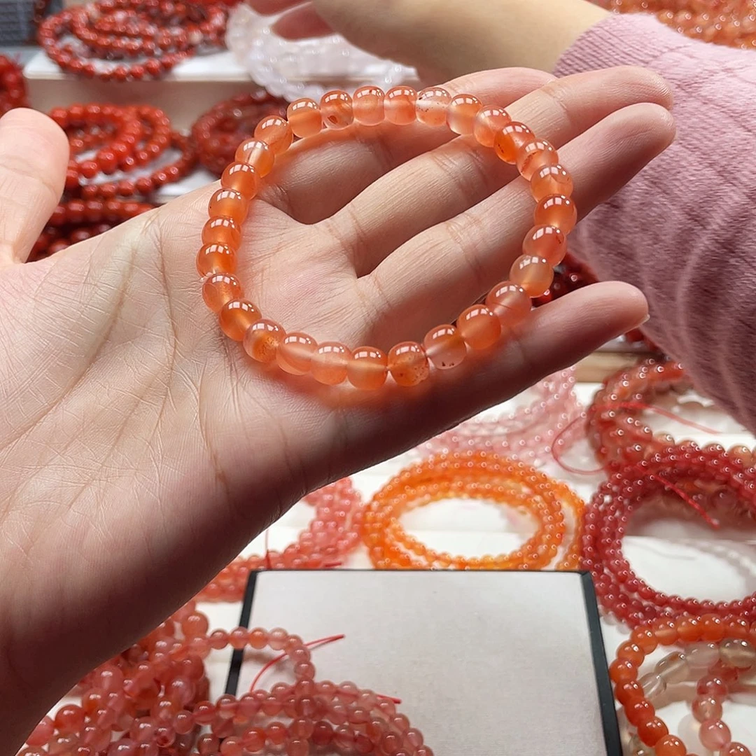 南红玛瑙未镶嵌手链