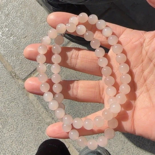 和田玉颈饰未镶嵌冰粉卡8女神链