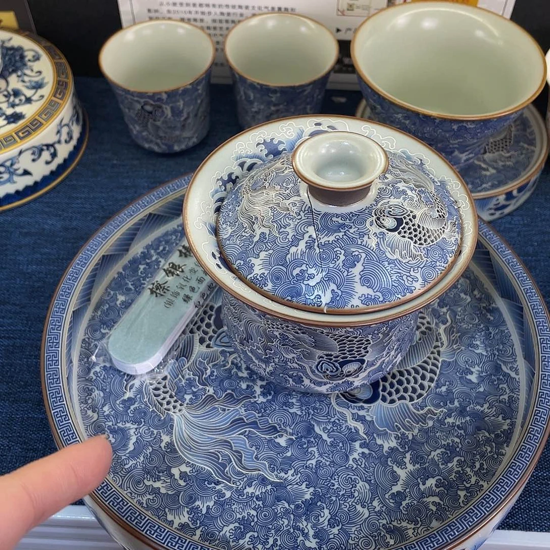 陶景德陶瓷盖碗茶具