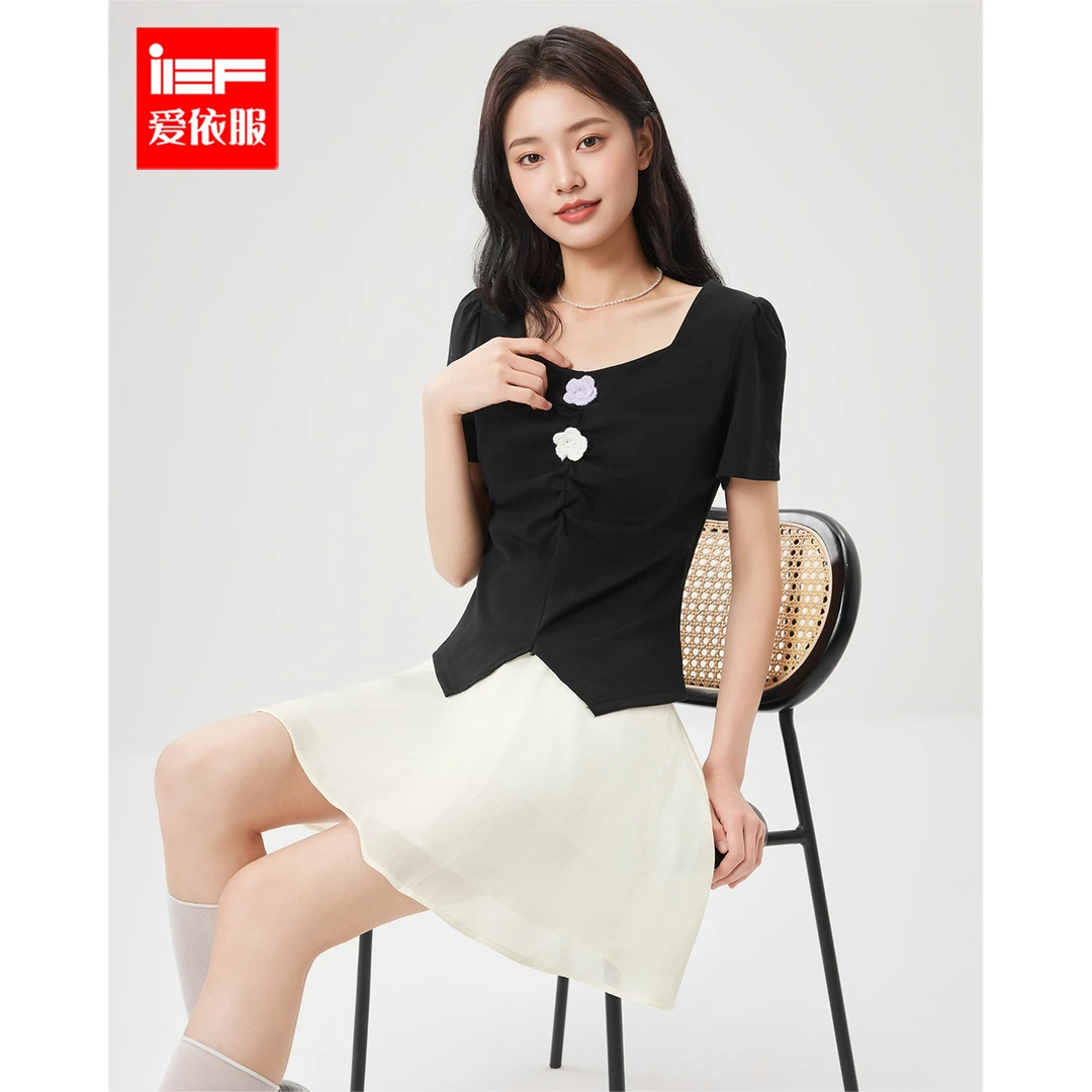 IEF/爱依服时尚套装2025春夏新款法式财阀千金女装显瘦上下套裙