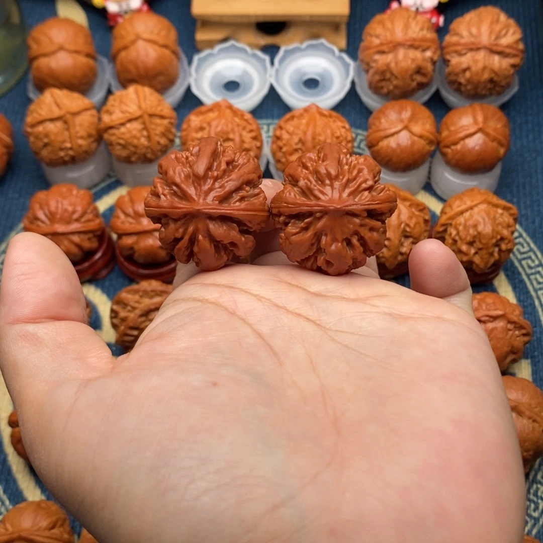 云***鹤把件文玩核桃龙头