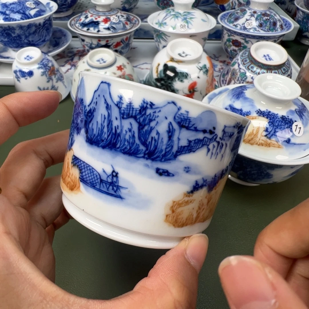 陶瓷景德镇纯手工纯手绘茶具木木12