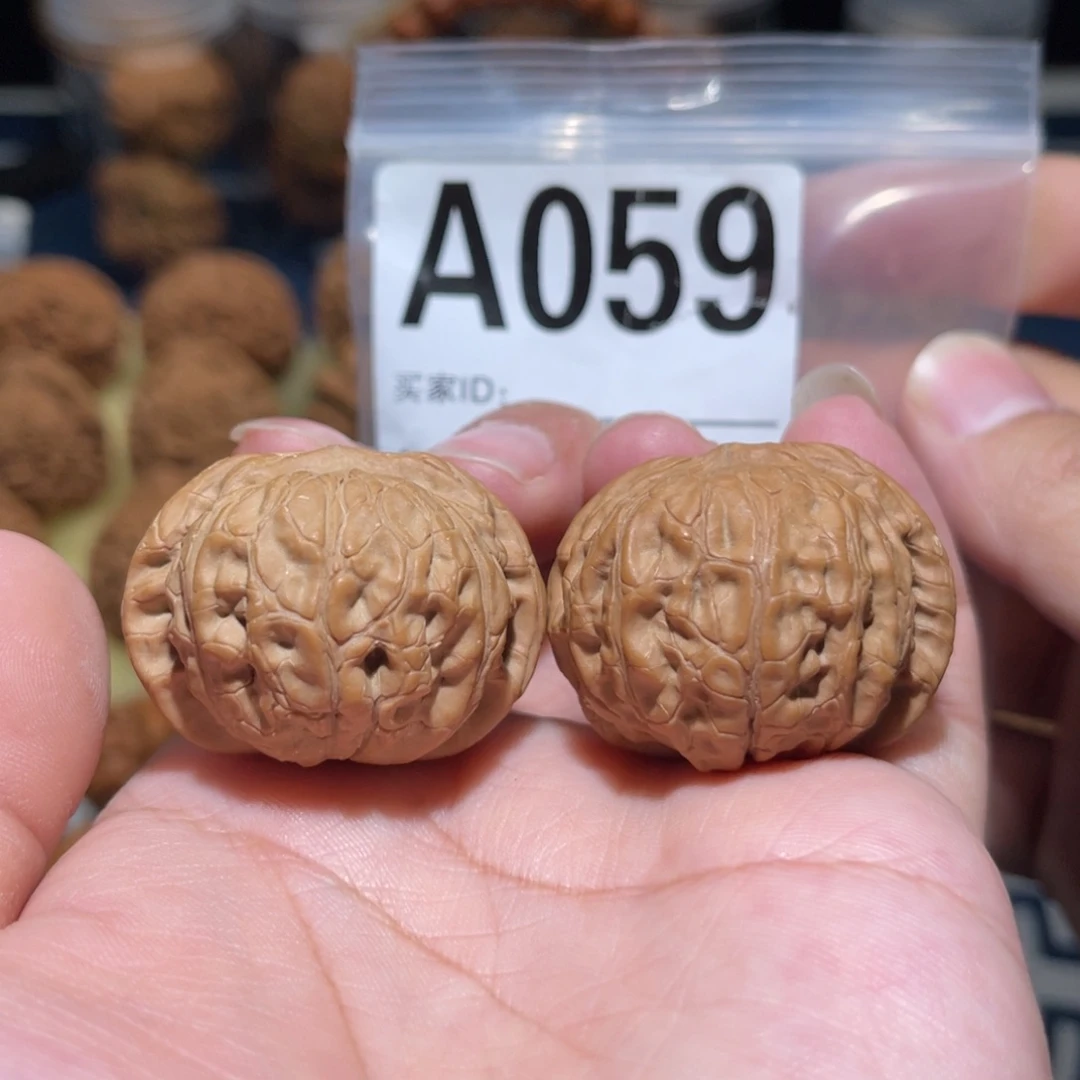 文玩核桃把件乾隆磨盘38全品