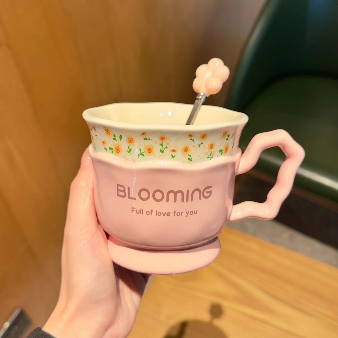 新款复古浪漫小众马克杯送姐妹首选咖啡生日礼物高颜值有意义礼品