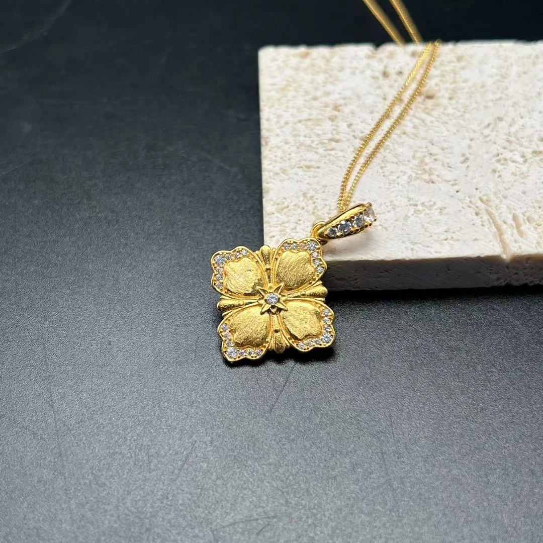 925银银制品 【北野珠宝】S925银吊坠-B44H-243尺寸21x21mm(带银链)