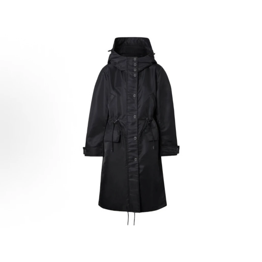 99新 BURBERRY/博柏利 宽松字母连帽中长款外套/M码/B01958