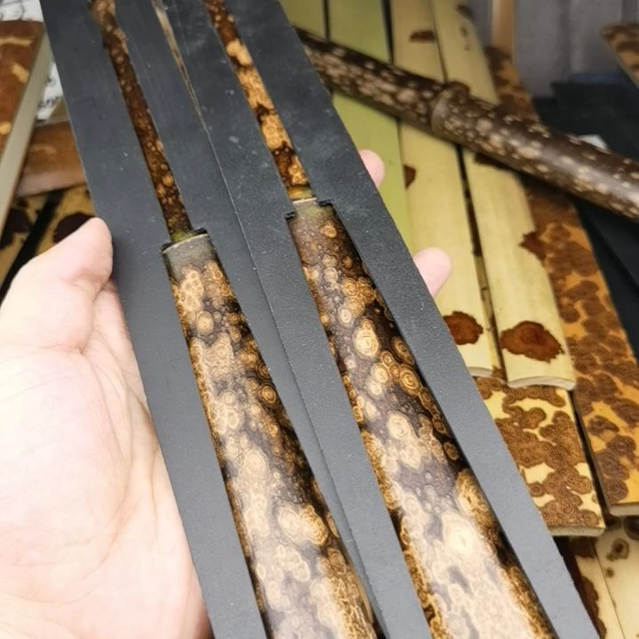 一***哥扇子酱油底白花梅鹿扇子料