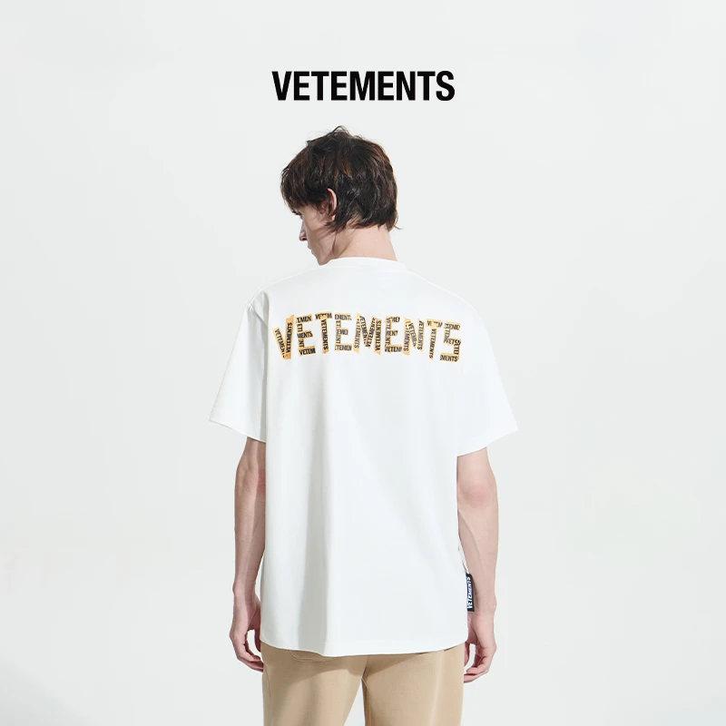 VETEMENTS新款美纹纸夏季休闲时尚经典百搭T恤情侣短袖65152002