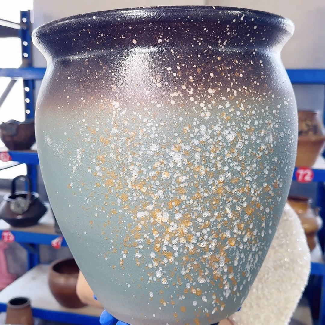 紫砂花盆高30口27