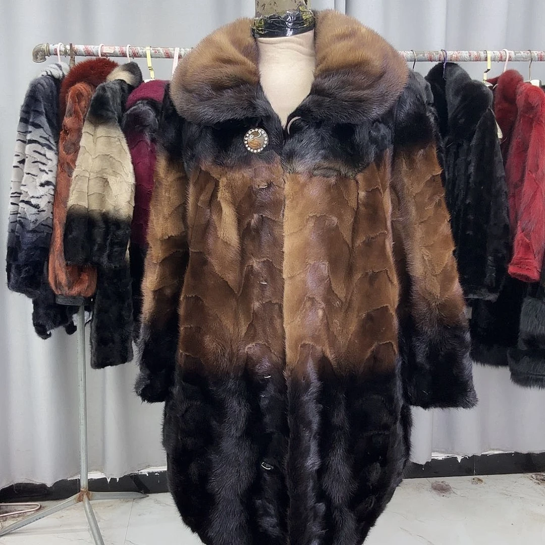 水貂拼貂真皮真毛
