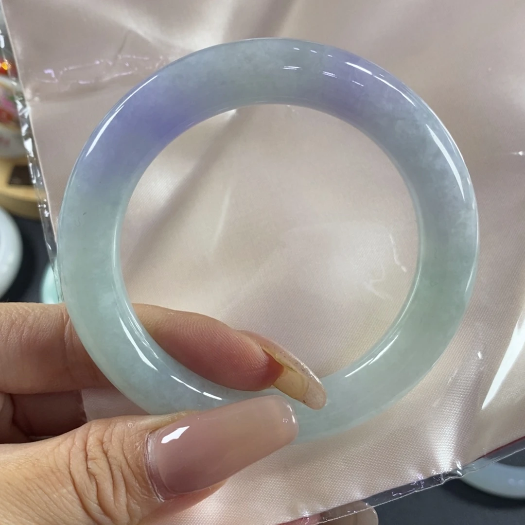 未镶嵌手镯翡翠天然翡翠手镯55圆条