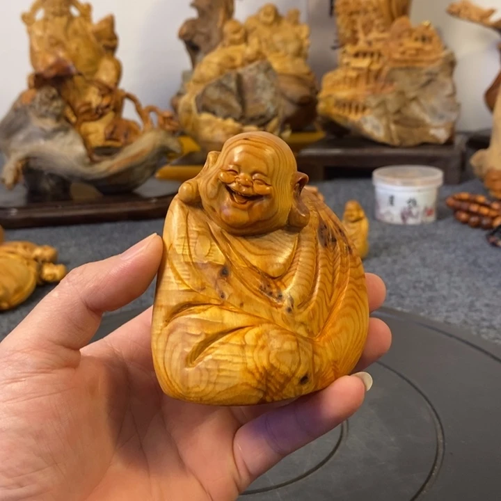 柏木（崖柏）弥勒佛摆件