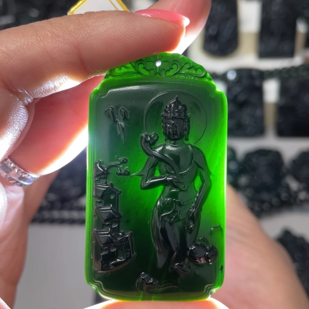 蛇纹石玉未镶嵌吊坠