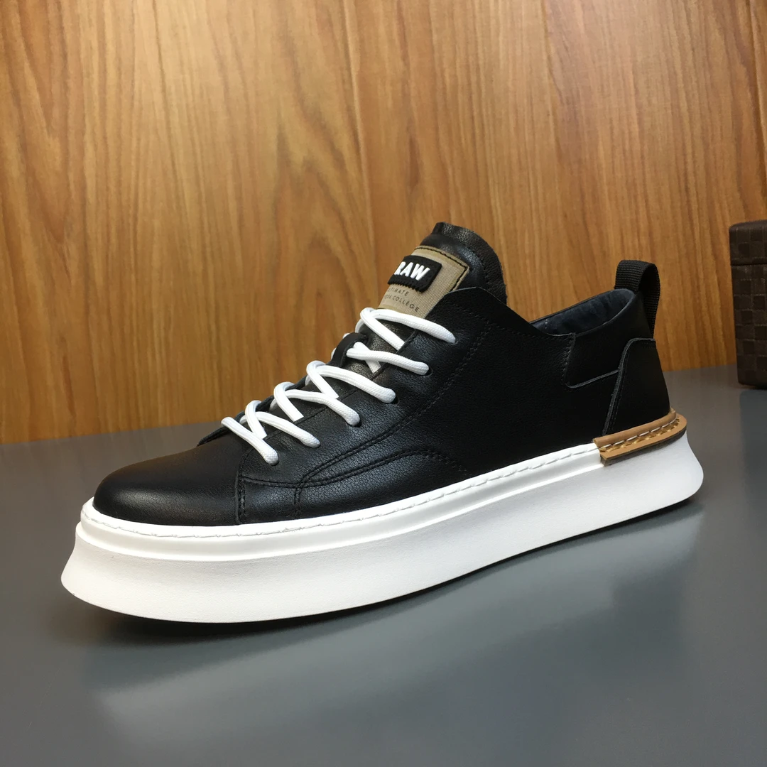 2025新款真皮低帮鞋休闲百搭时尚软底单鞋休闲韩版板鞋男士皮鞋