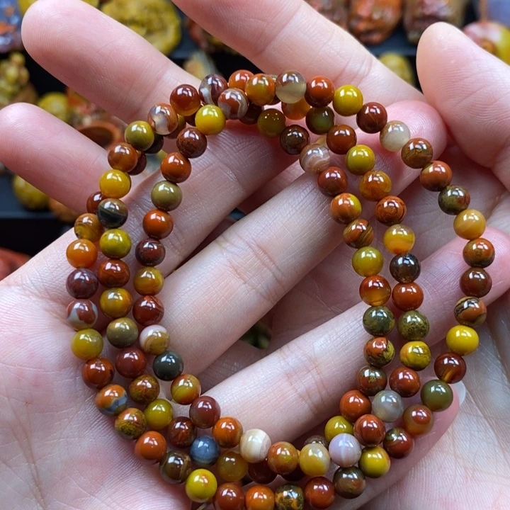 玛瑙/玉髓未镶嵌项链战国红项链