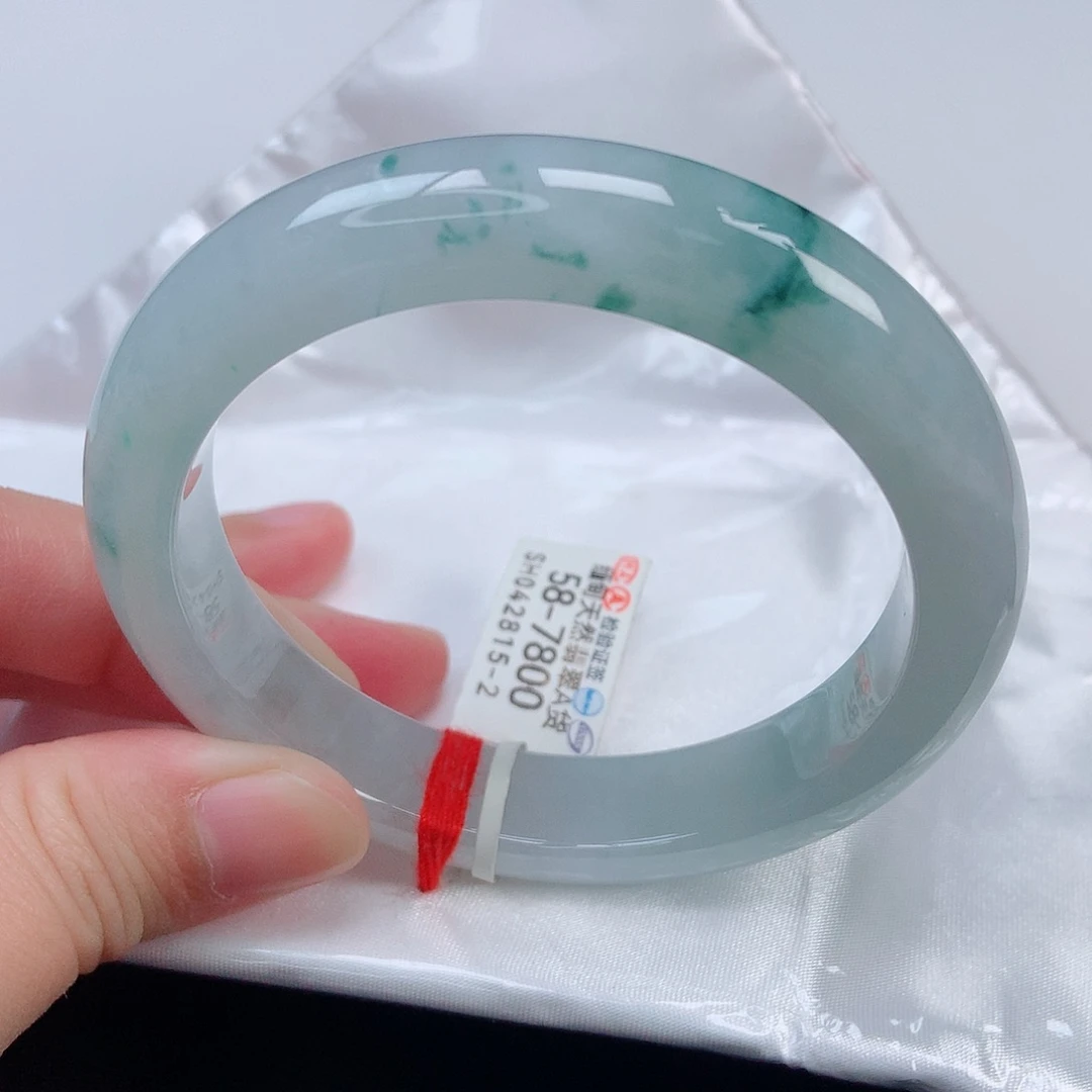 未镶嵌手镯翡翠58正圈