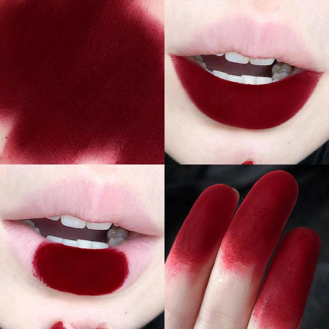 复古柔雾唇泥素颜唇釉红色口红丝绒学生显白正红色口红大红色口红