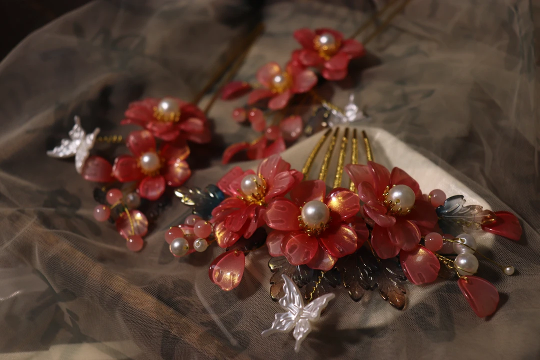 54.棠栖国风工作室琉璃发簪一套