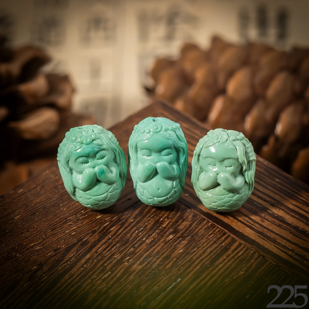 【世间臻宝】绿松雕刻件/14*11*8mm/多样性发一件/SS225/3