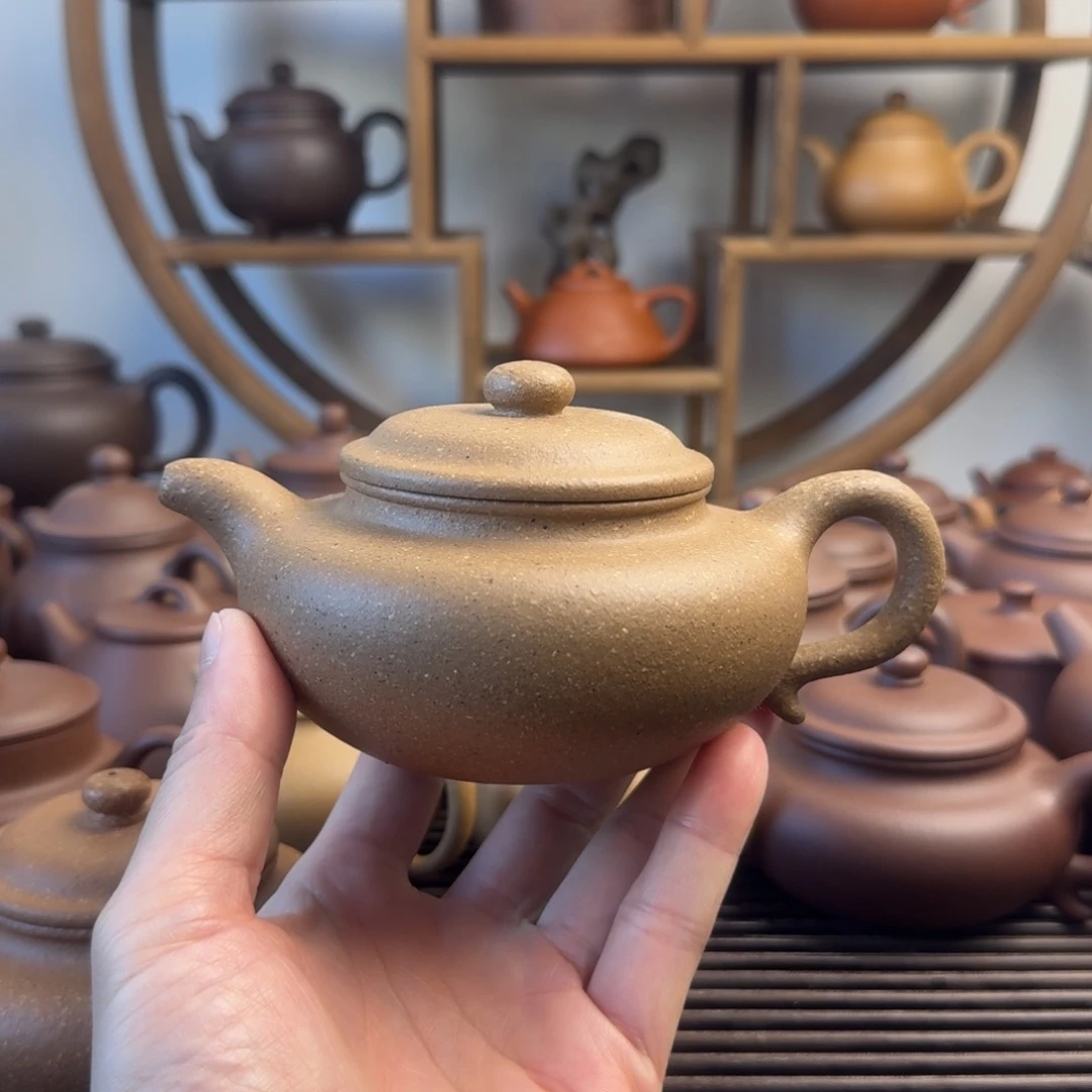 紫砂茶壶仿古300cc台西梨皮老段