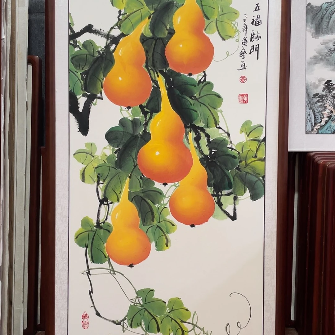 国画带框尺寸63*123厘米