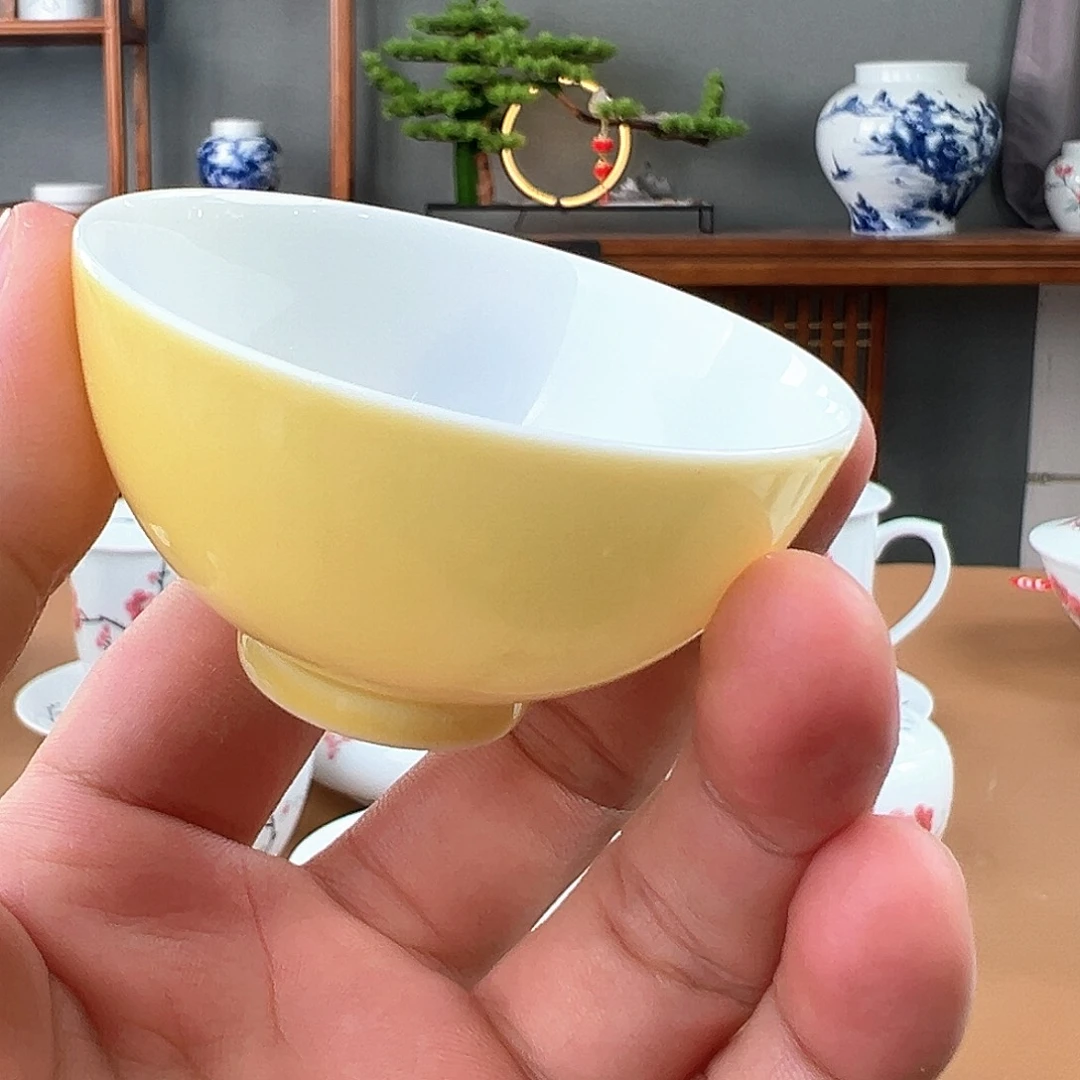 滑石子柠檬黄一口杯