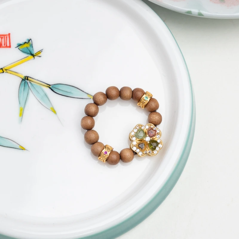 XIANYUAN/仙源老山檀香4mm戒指文玩木串