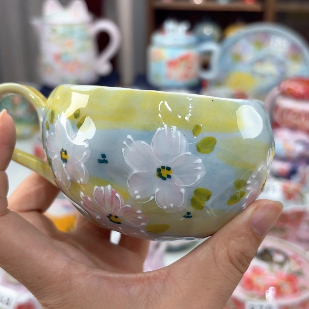 景德镇手绘高温釉下彩陶瓷茶具