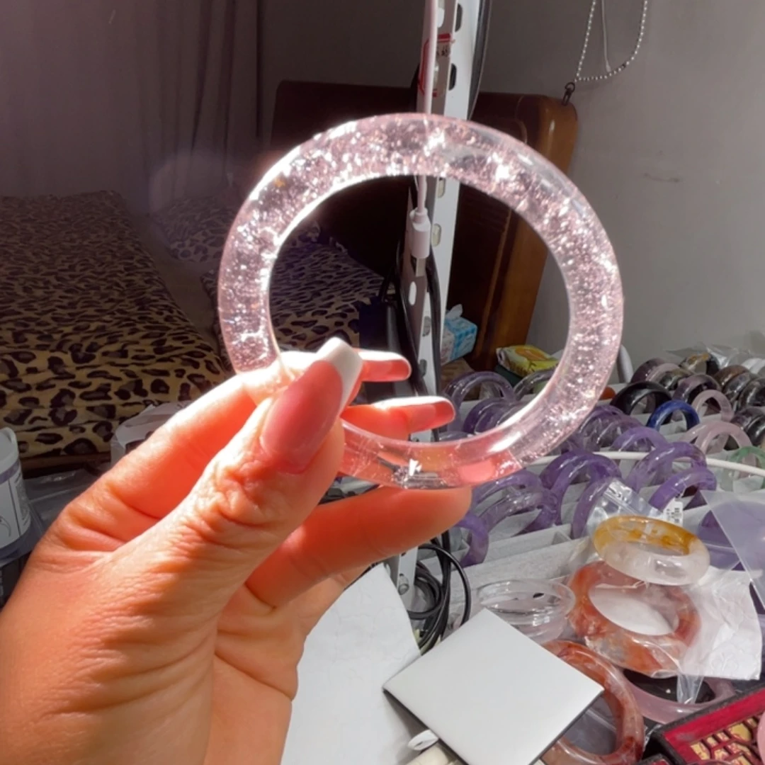 手镯水晶未镶嵌手镯56.8圈口8号