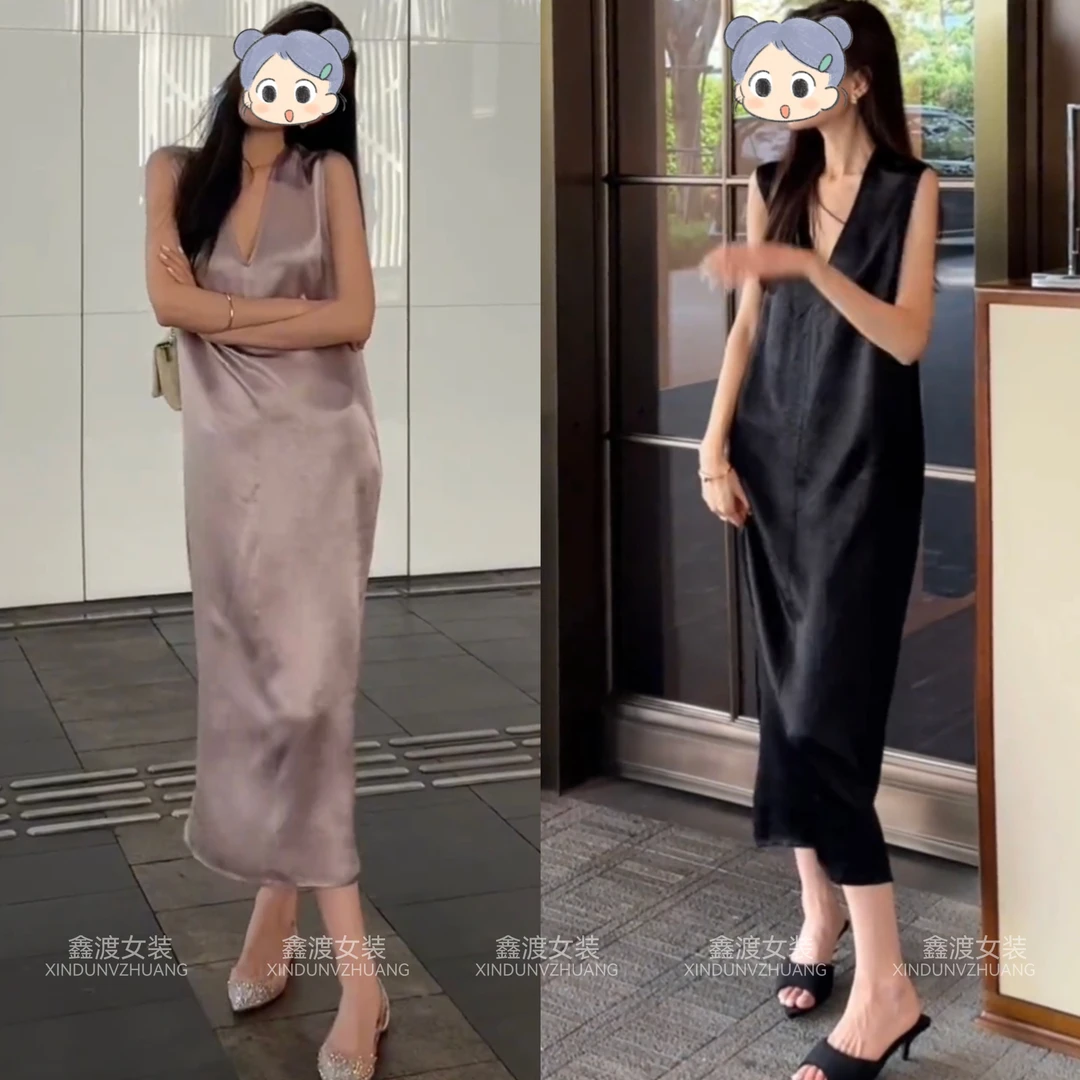 2025夏季新款时尚显瘦气质女士网红洋气连衣裙百搭款D21589