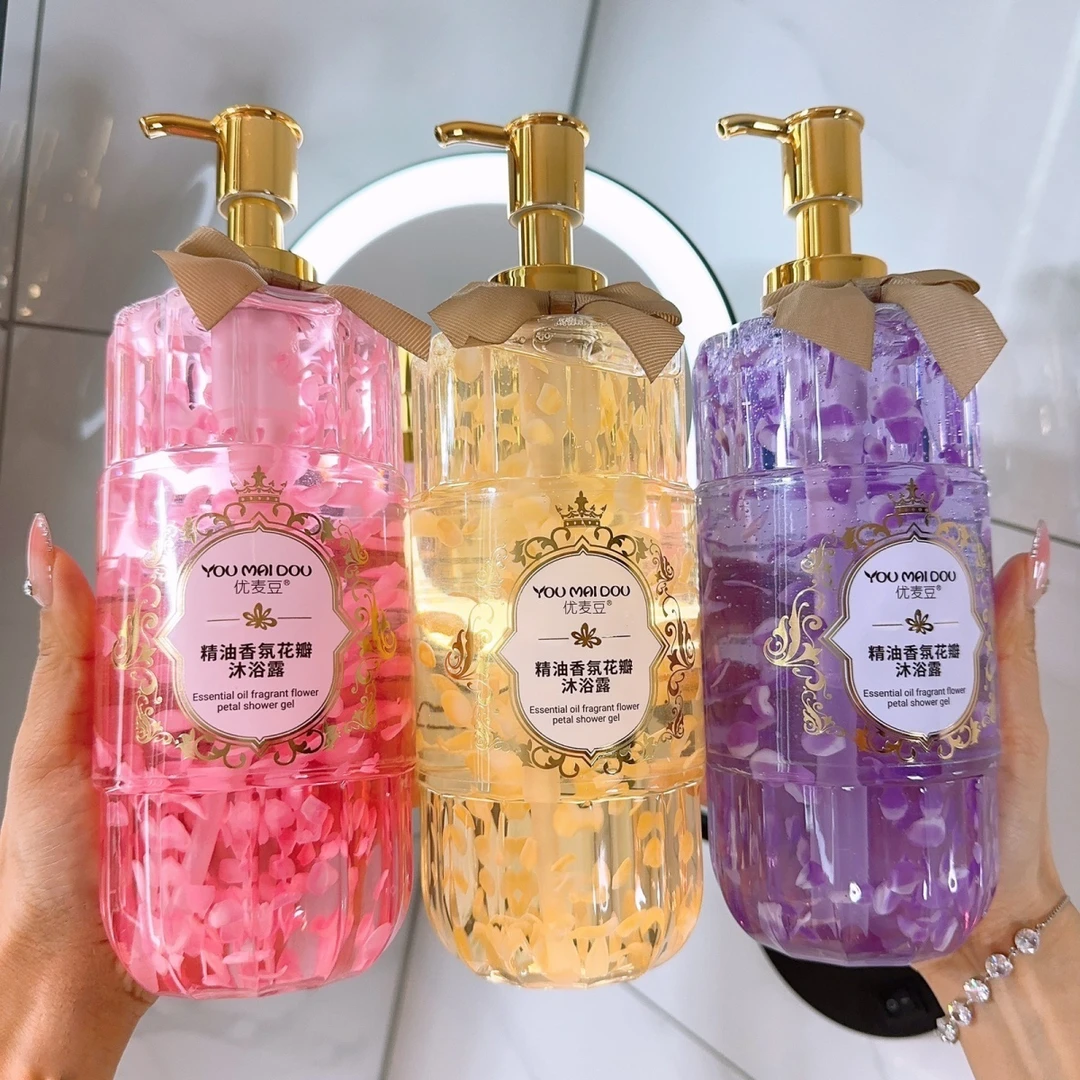 香氛花瓣沐浴露持久留香大容量补水保湿滋润沐浴乳大瓶家庭装