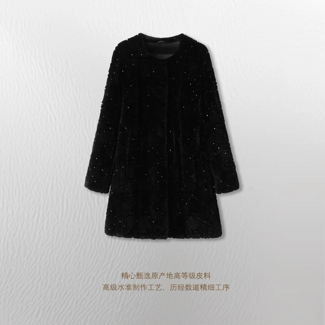 臻极【ZETETIC-繁星】迪家繁星系列大牌同款手工镶钻水貂皮草