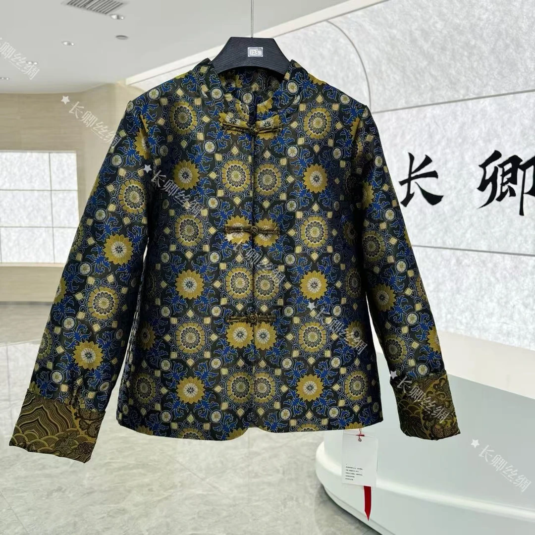 【长卿】新中式国风盘扣休闲绸缎上衣外套女FY4112802