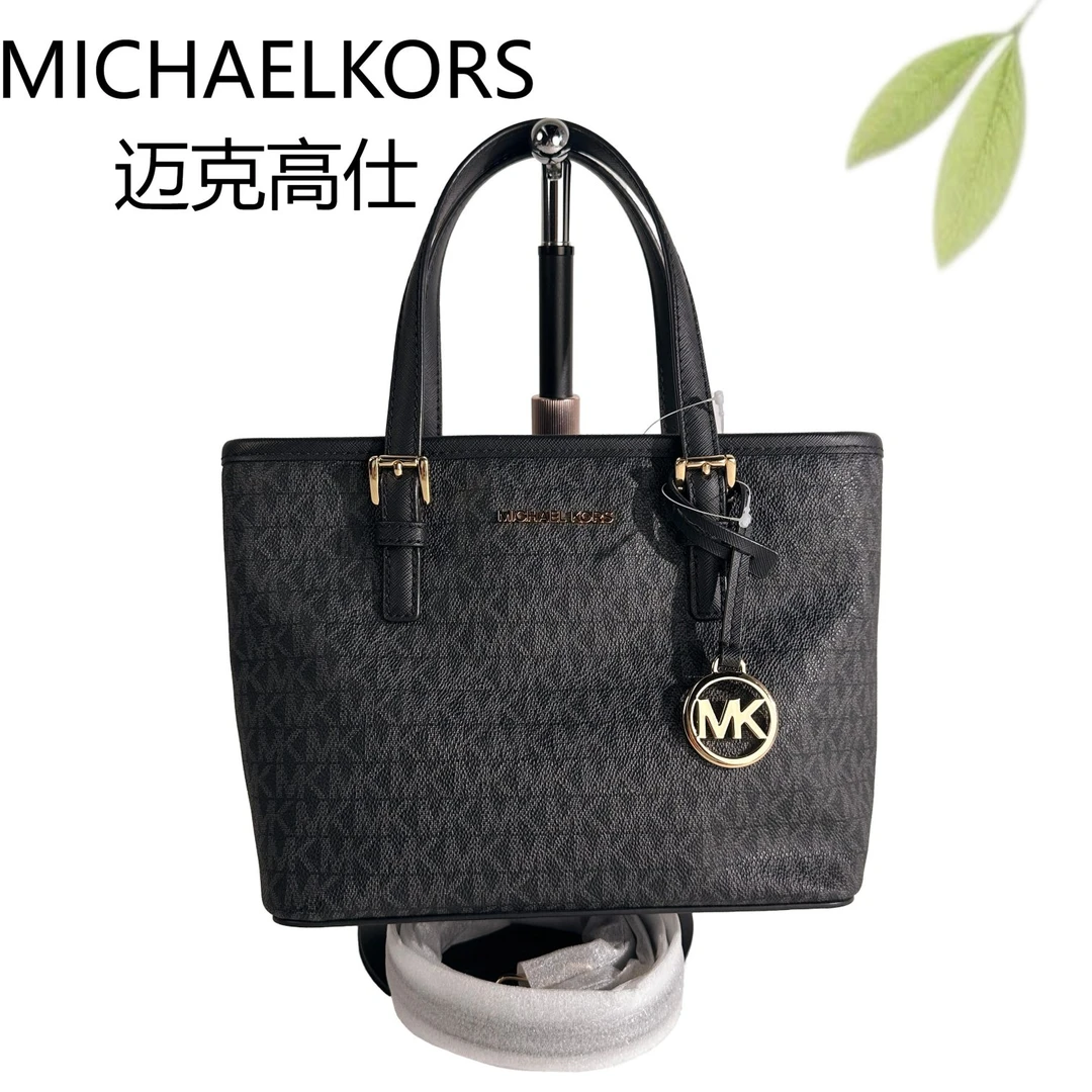 99新 MICHAEL KORS/迈克高仕 黑色老花单肩包G25904718底长22X18