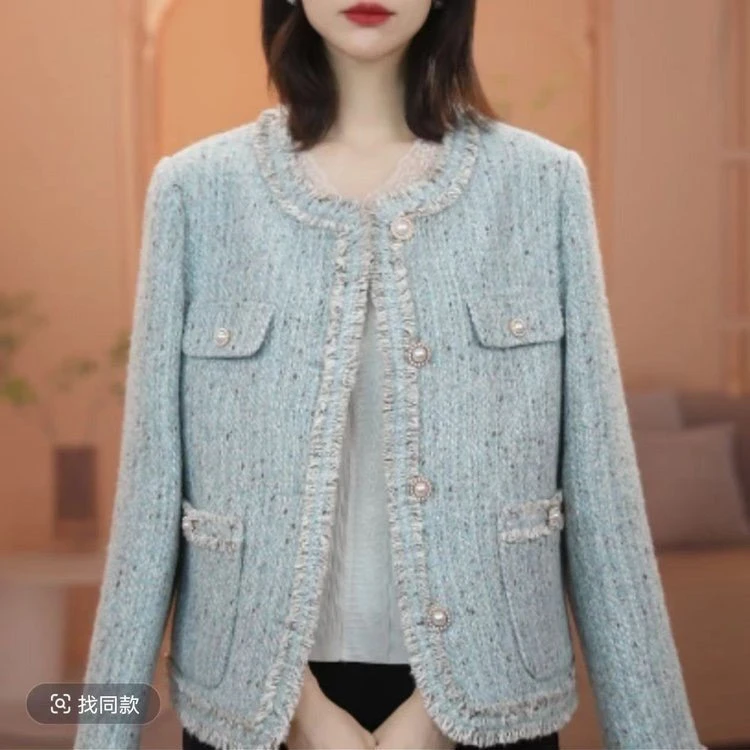 法式小香风外套女2025年早春新款短外套百搭时尚小个子中老年上衣