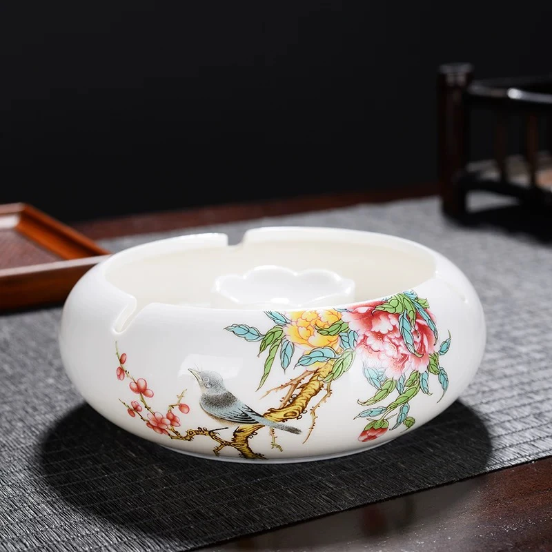 白瓷喜上眉梢烟灰缸@ZH741