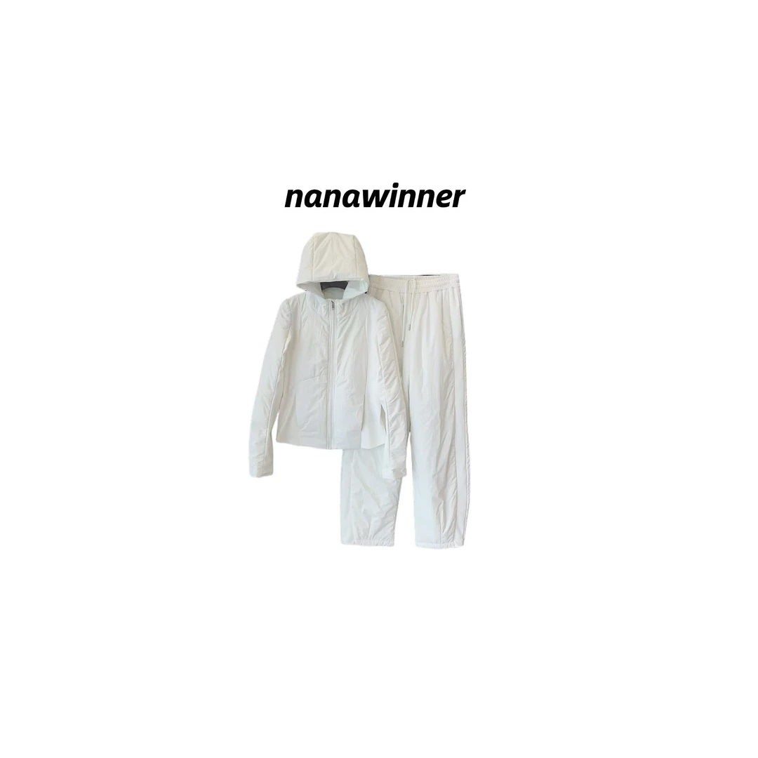 nanawinner【莱蒙棉服套装】极简净版休闲连帽棉服套装