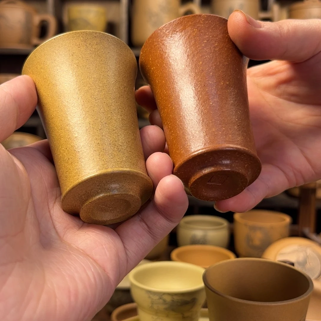 紫砂杯子梦***…共二个紫砂主人杯无锦盒福利价