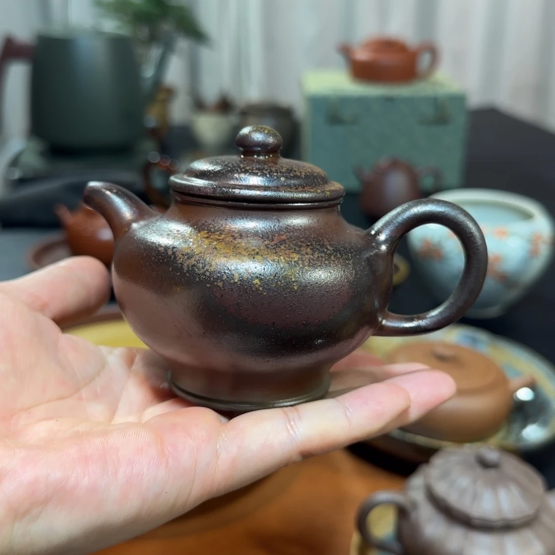 茶杯紫砂柴烧掇只