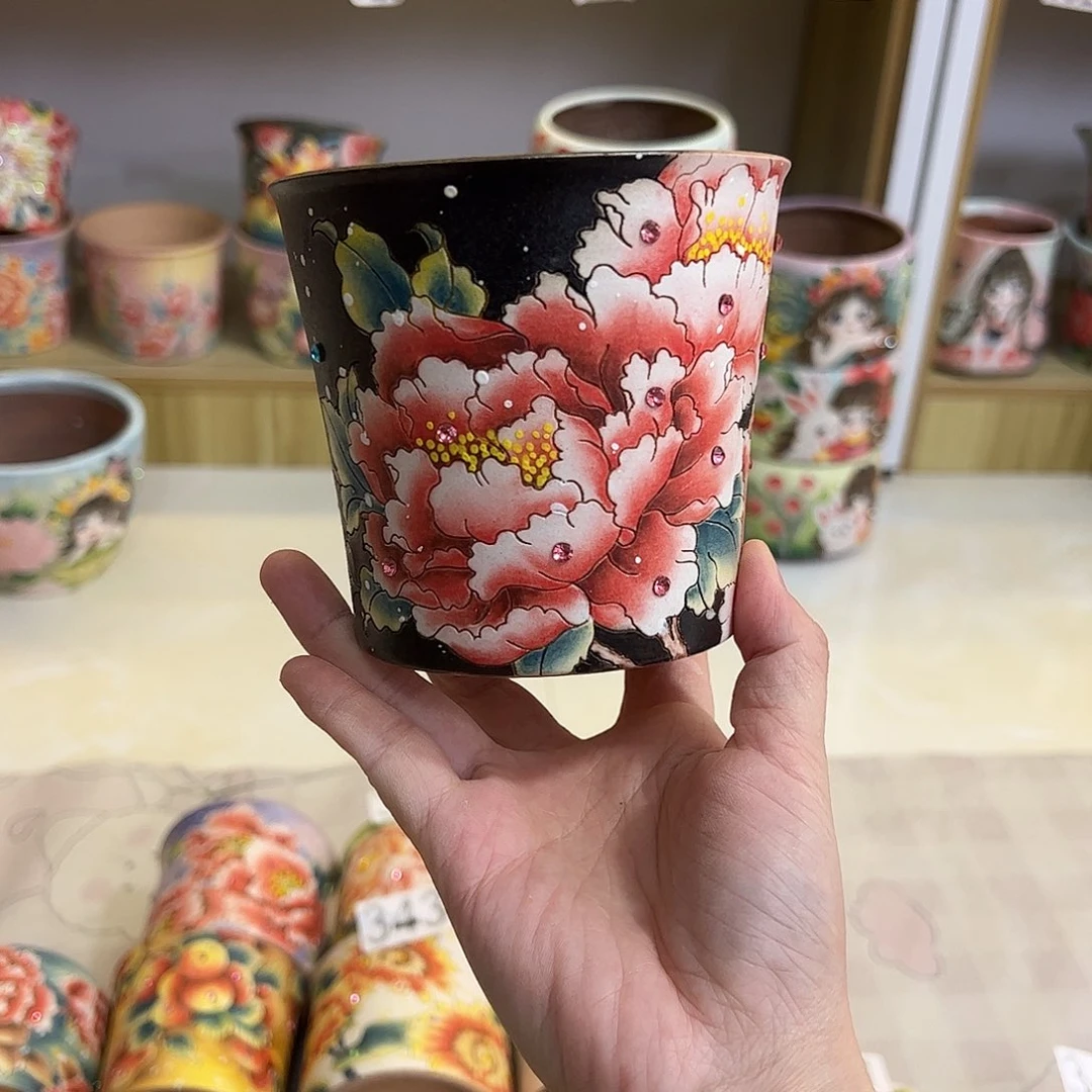 景德镇陶瓷花盆木**舟景德镇陶瓷花盆