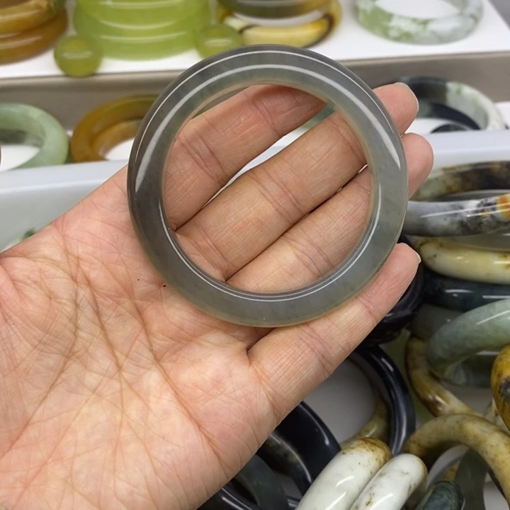 蛇纹石玉合金手镯53.5