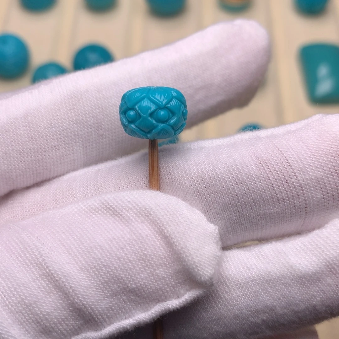 绿松石未镶嵌绿松石莲花11