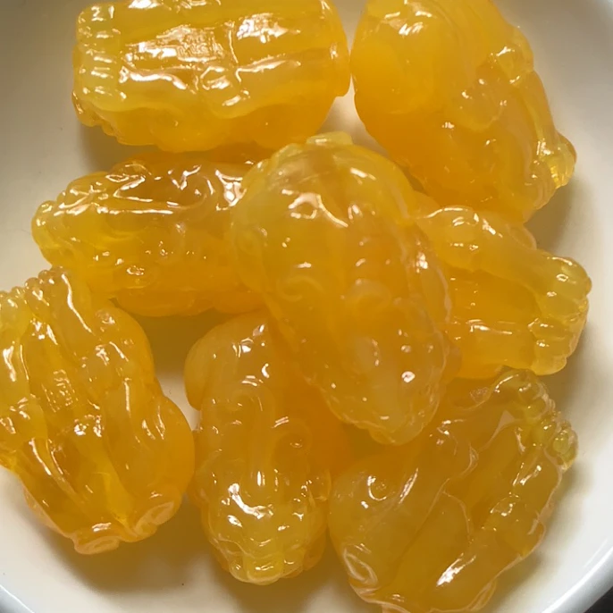 鸿福珠宝～ C503蜜蜡 通孔皮休1个4.9元