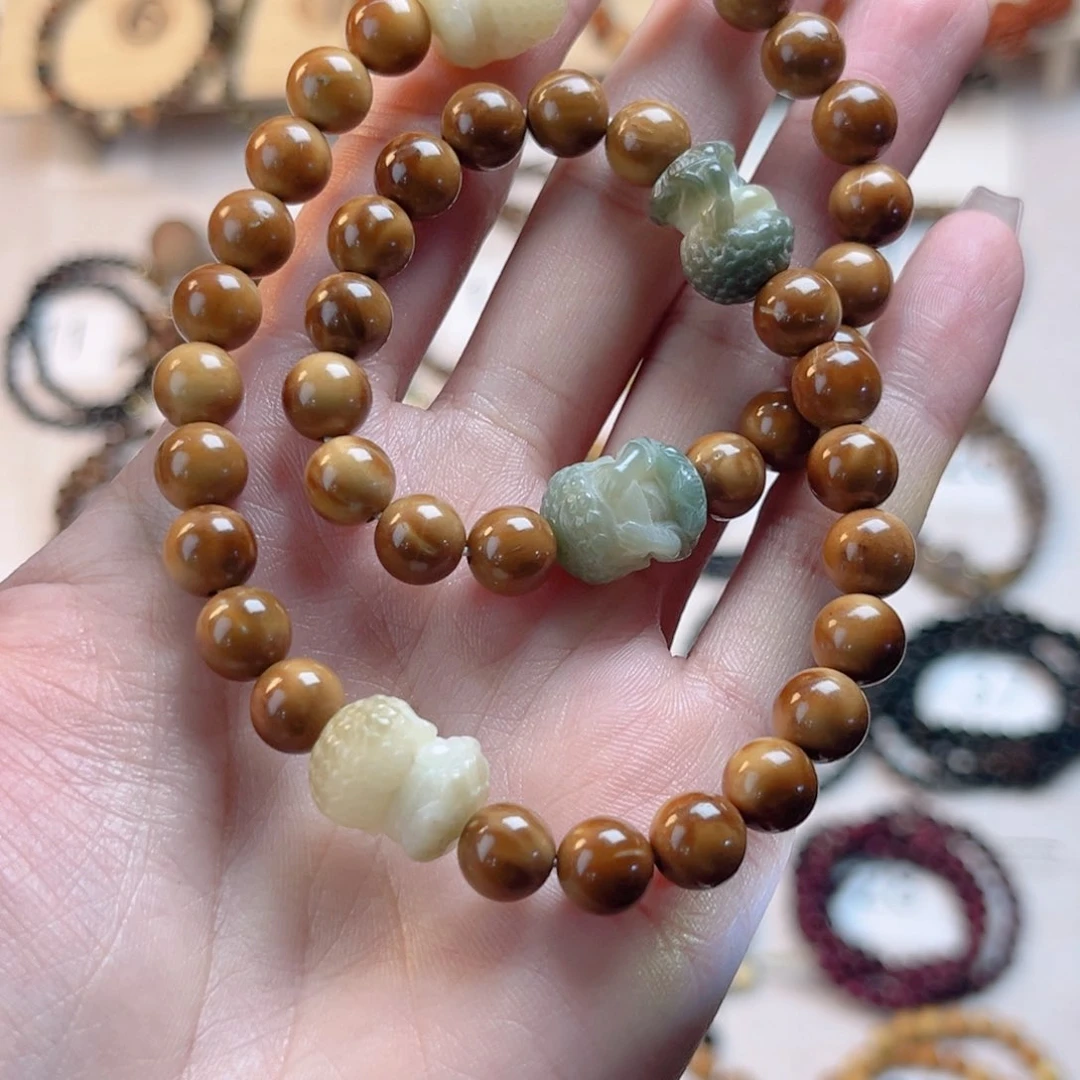 白玉菩提吊坠白玉菩提库克四不