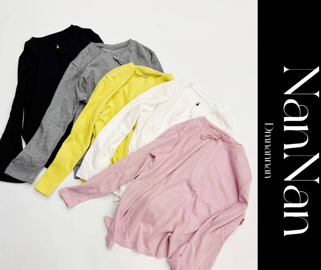 【楠楠推荐】拉链立领打底T恤B9118