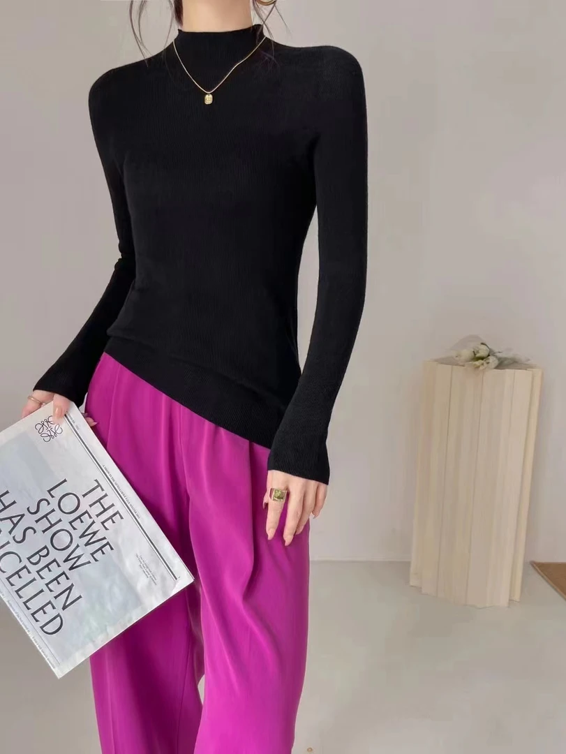 随机羊毛针织衫