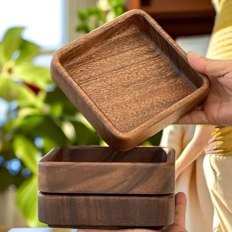 胡桃木果盒果盘根雕创意零食干果盘