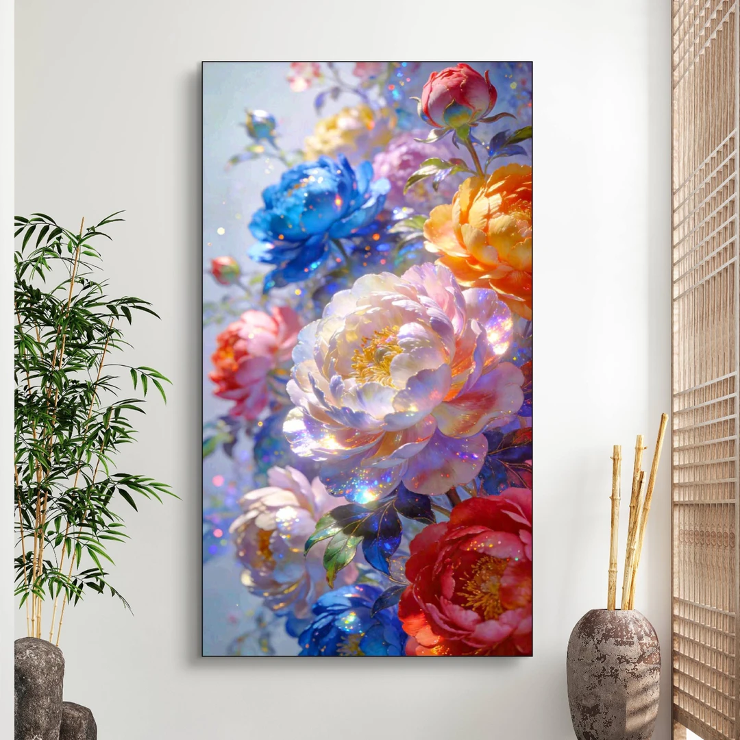 新疆长绒棉布,国色芳华100×60大格75色(精准印花)2026十字绣